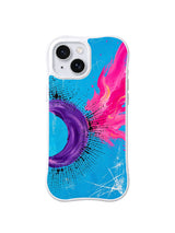Pink Thunder Halo graphic floral iPhone 15 Plus case
