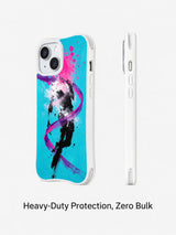 Rebel Muse Ribbon iPhone 15 Plus case camera detail