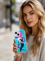 Rebel Muse Ribbon pink blue phone case presentation view