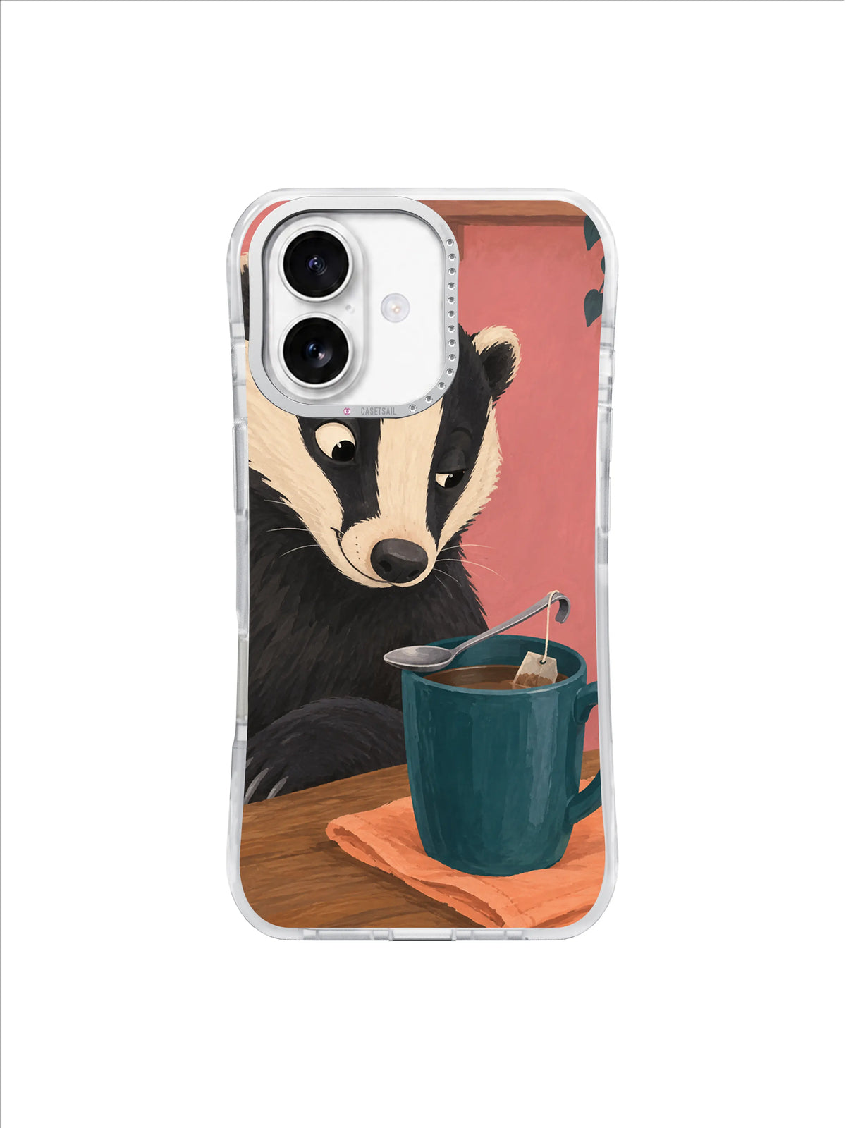Teal Mug Clever Hook pattern iPhone case