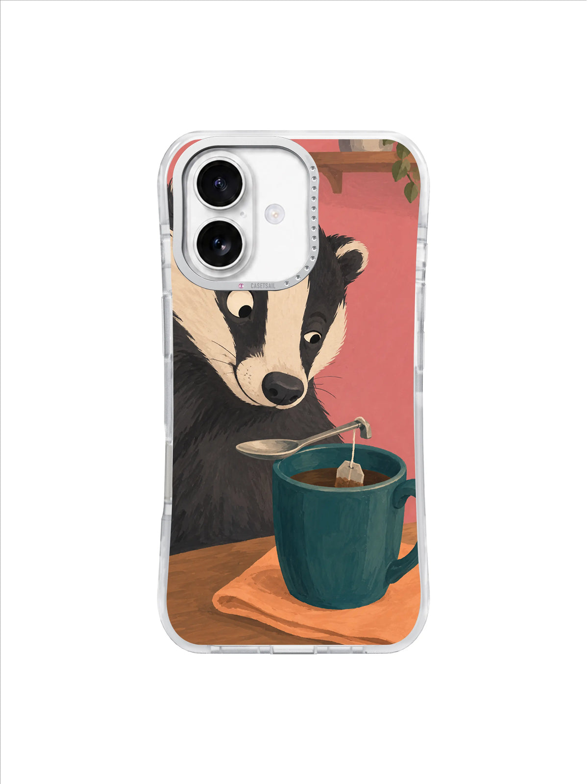 Ivory Stripe Tea Wonder pattern iPhone case