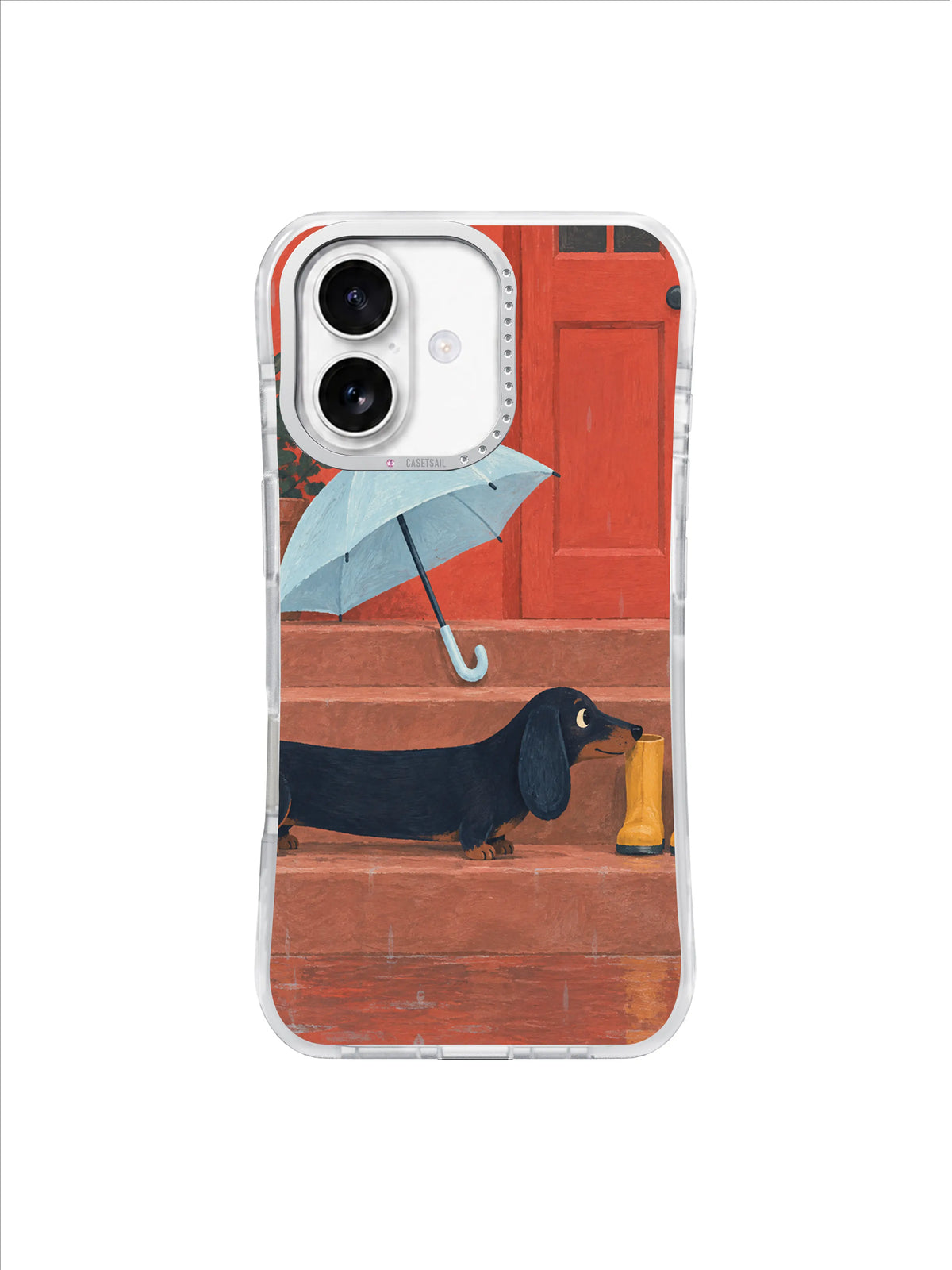 Ice Blue Umbrella Guest pattern iPhone case
