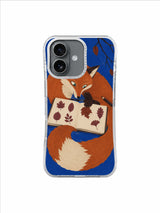 Burgundy Leaves Notebook pattern iPhone case