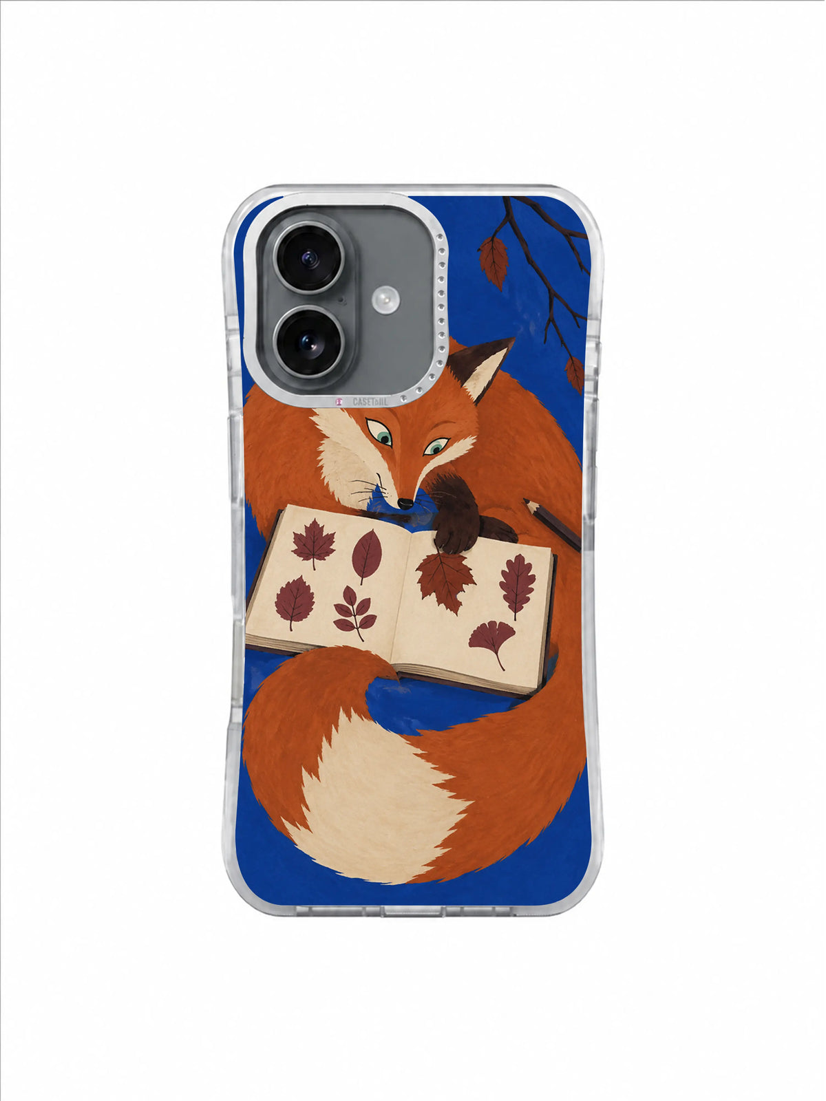 Burgundy Leaves Notebook pattern iPhone case