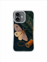 Parchment Wings Dark Fabric iPhone 17 Case