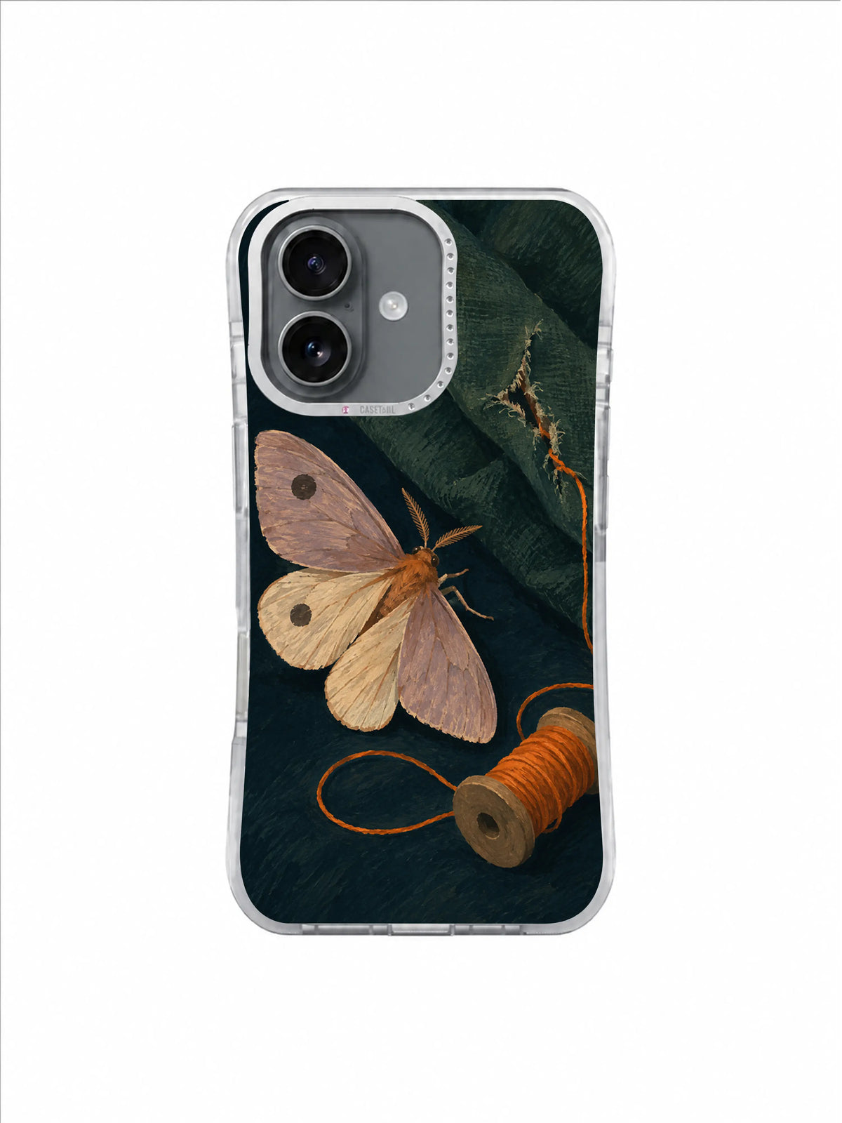 Parchment Wings Dark Fabric iPhone 17 Case