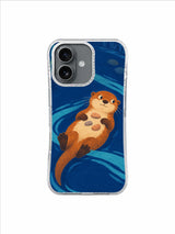 Turquoise Current Cargo pattern iPhone case