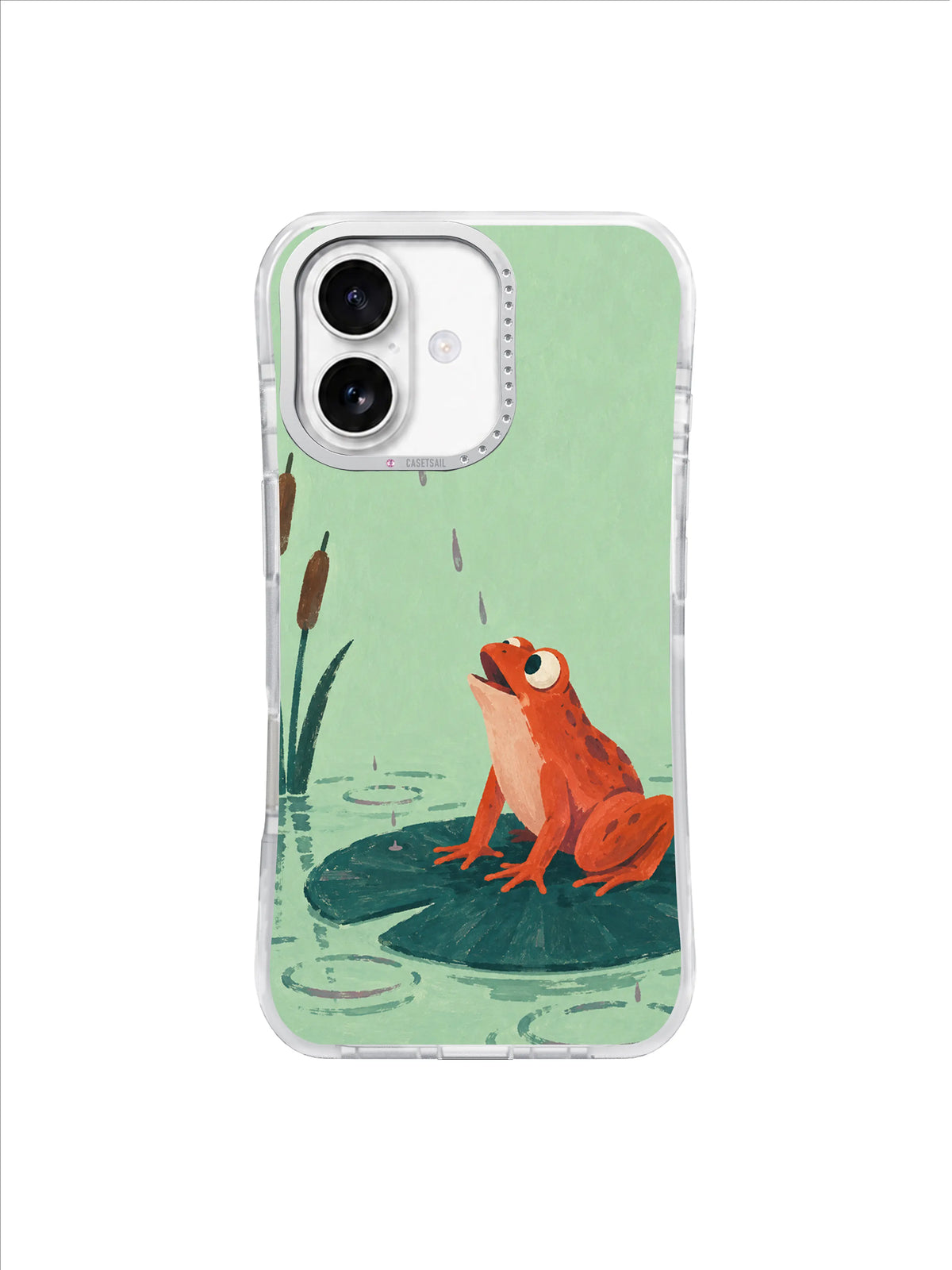 Mint Rain Frog Song pattern iPhone case