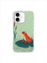 Vermilion Lily Pad Rhythm pattern iPhone case