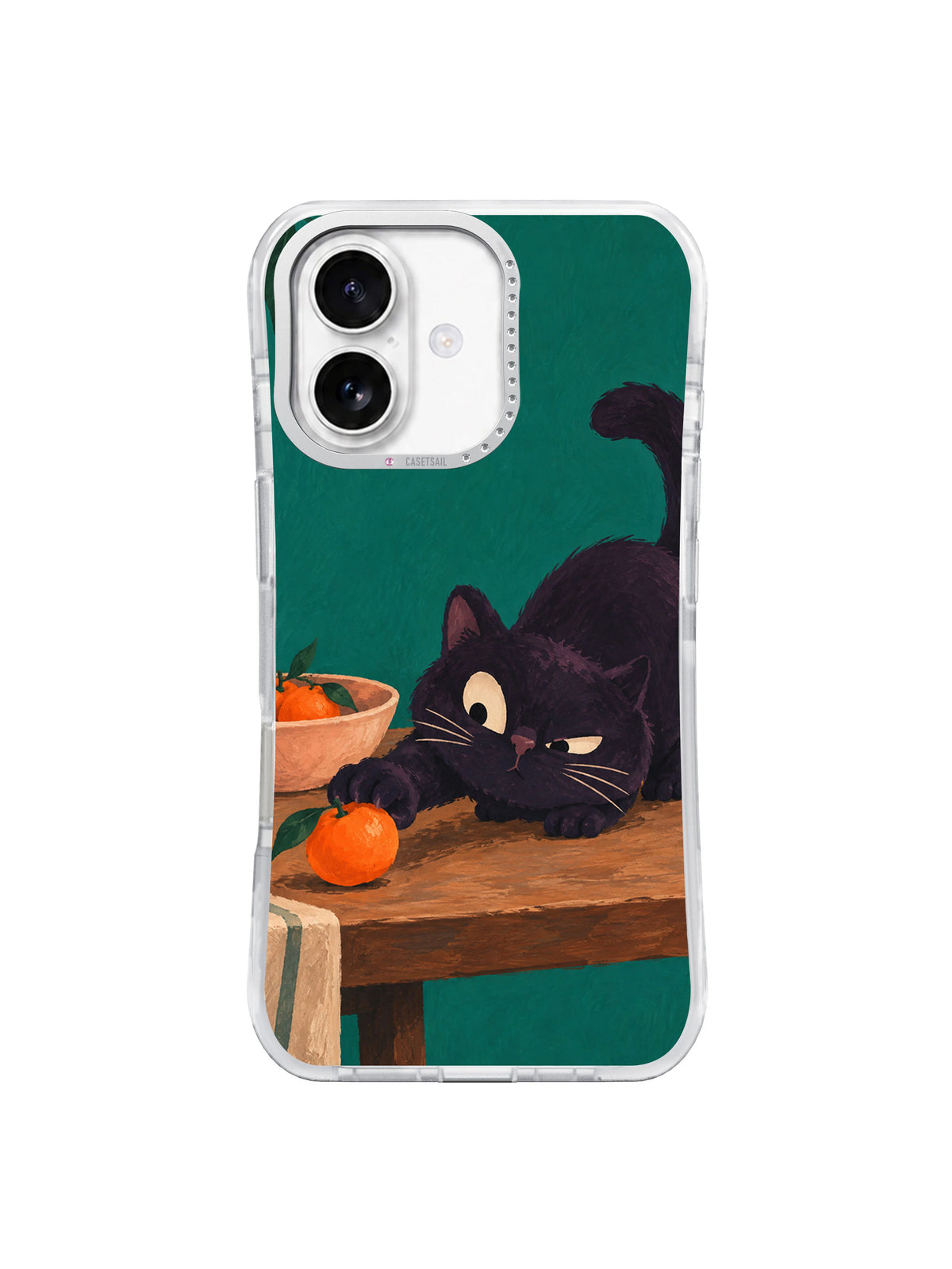 Tangerine on the Run iPhone 17 Case front view