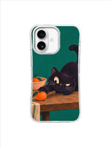 Jade Tangerine Chase pattern iPhone case