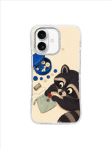 Cobalt Tin Button Count pattern iPhone case