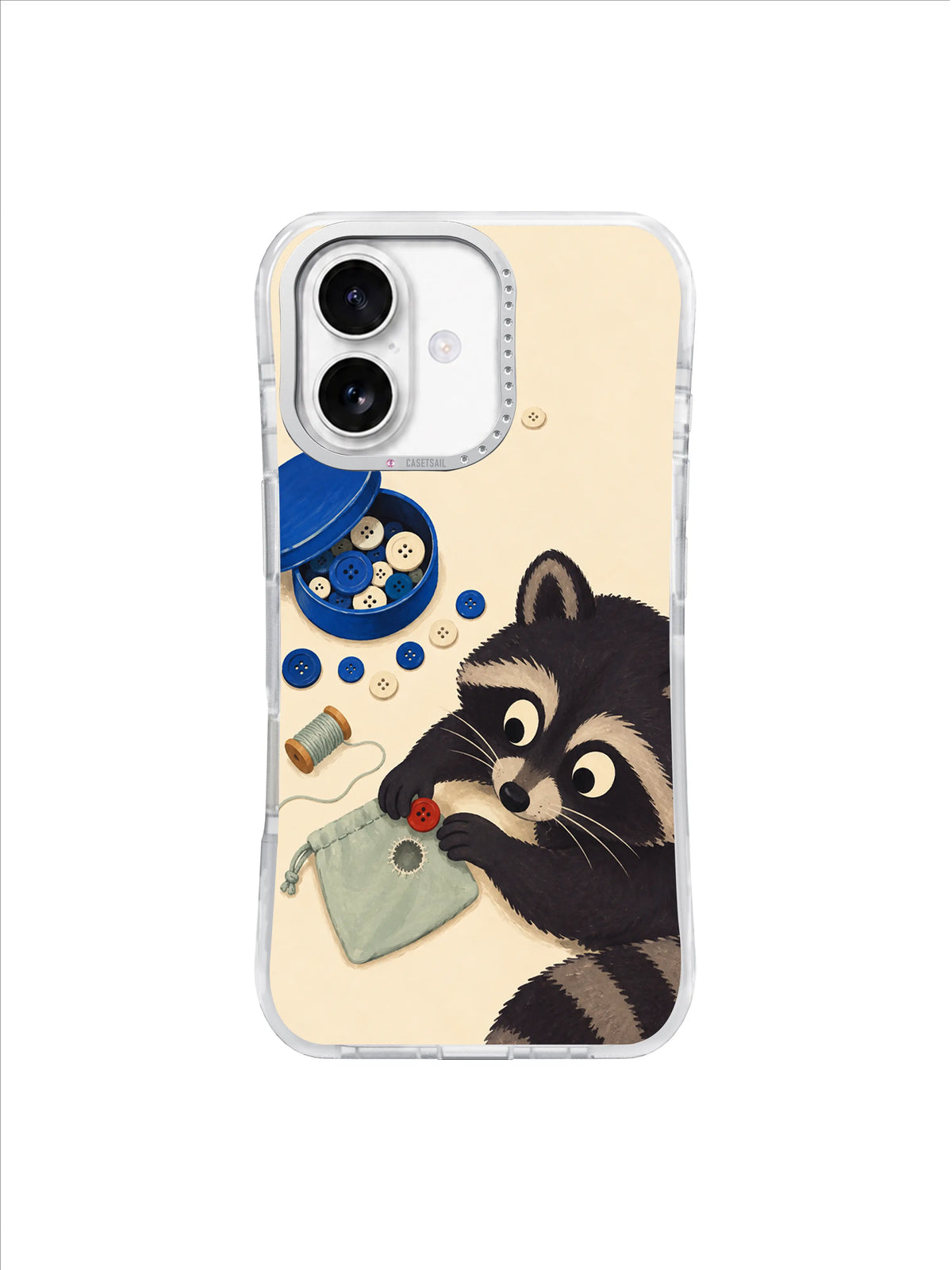 Cobalt Tin Button Count pattern iPhone case