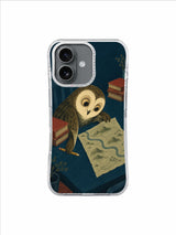 Petrol Blue Owl Study iPhone 17 Case