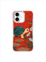 Deep Teal Shell Flower Pause iPhone 17 Case