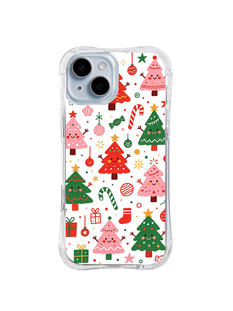 Playful Christmas Forest Party iPhone 13 Case – Cute Holiday Art