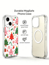 Playful Christmas Forest Party iPhone 13 case side view