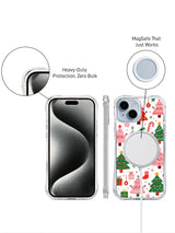 Playful Christmas Forest Party cute art phone case