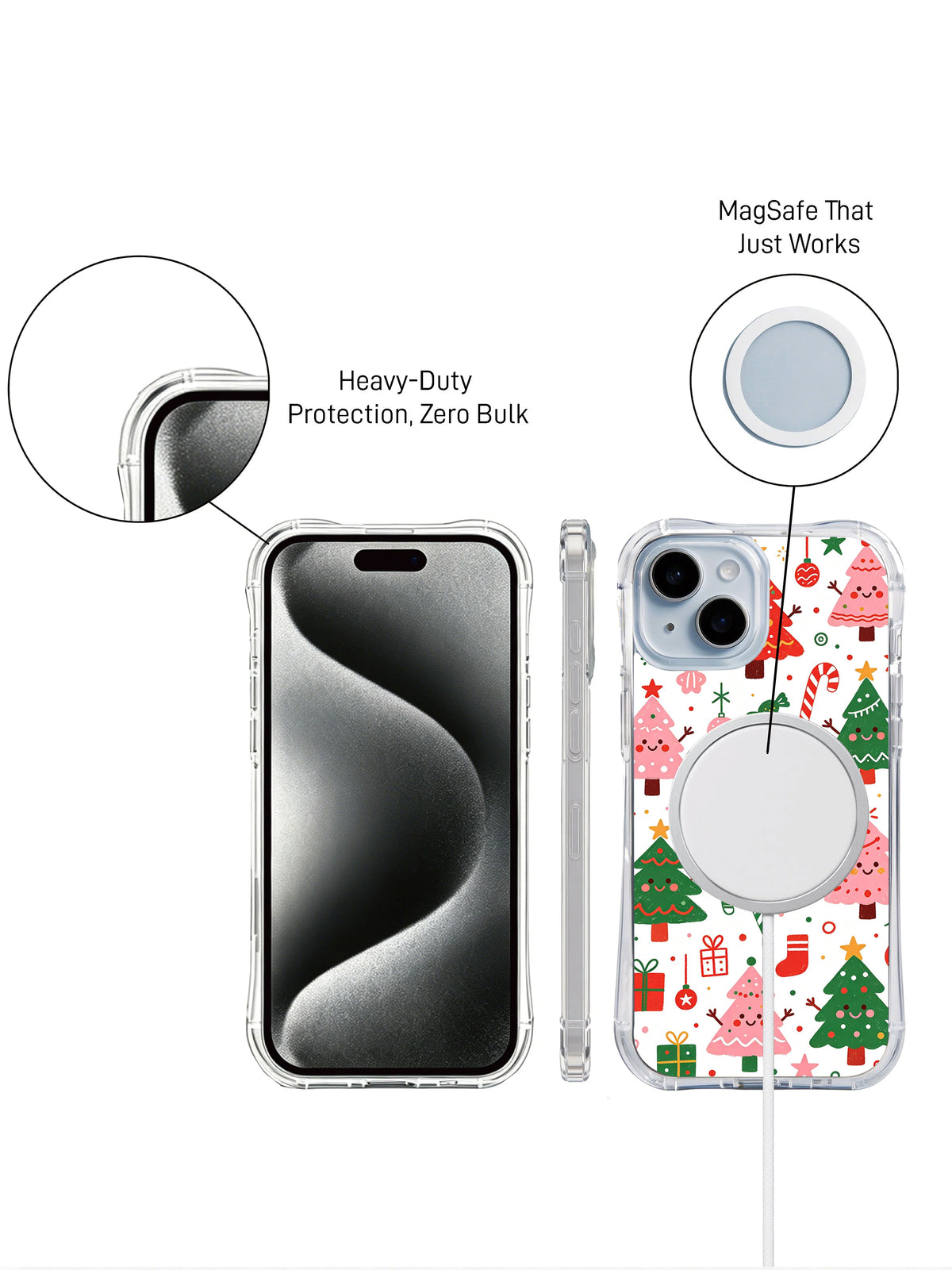 Playful Christmas Forest Party cute art phone case