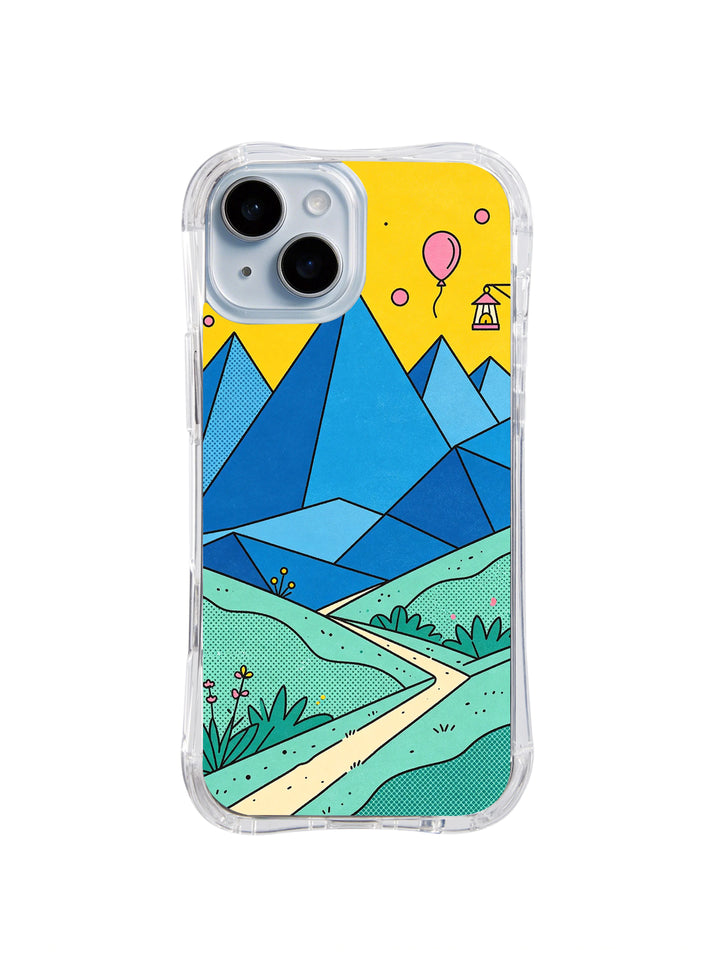 Playful Mountain Code iPhone 15 Case