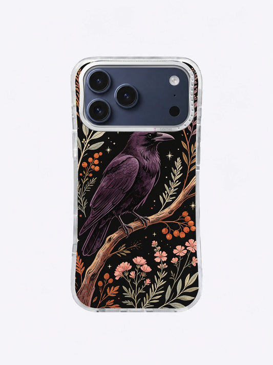 Plum Raven Herbarium iPhone case, Plum Raven Berry Watch pattern