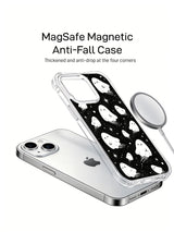 The Pocket Moon Watchers iPhone 15 Plus case in angled product display