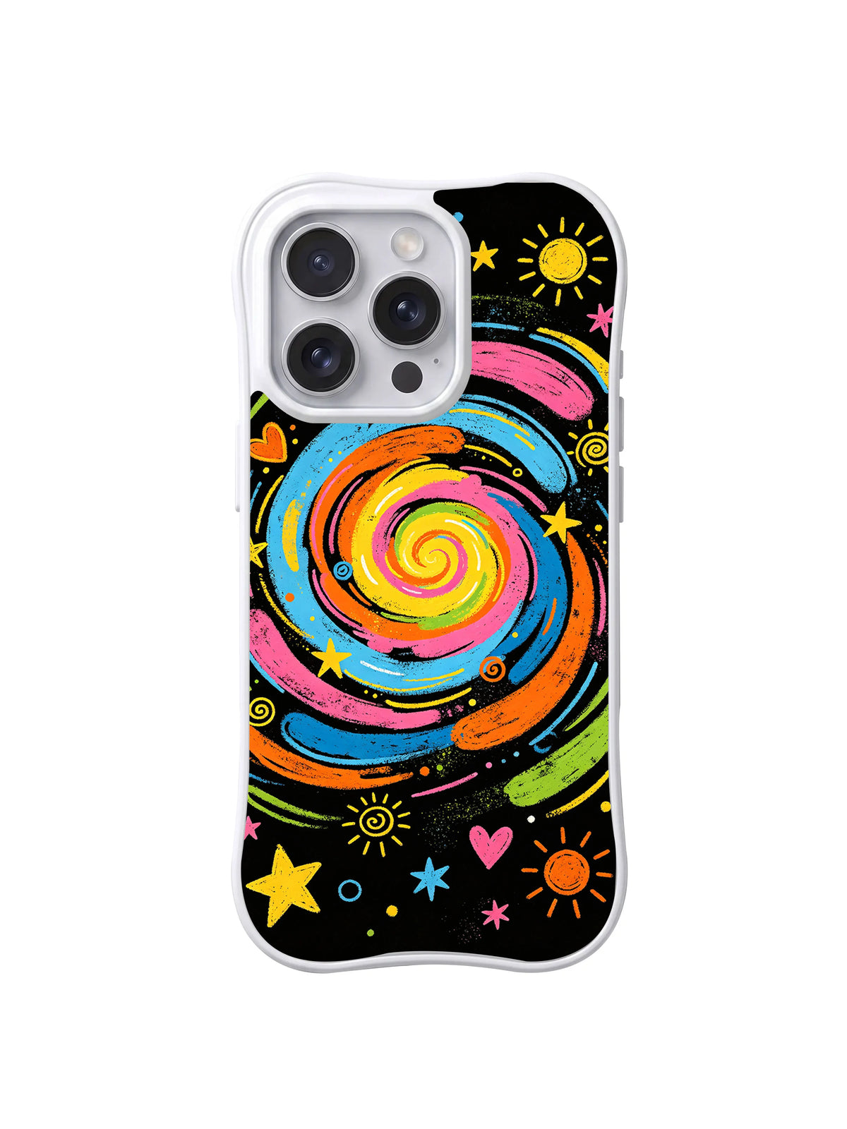 Pocket Sunshine colorful sun art iPhone 15 Pro case view 1