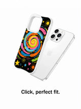 Pocket Sunshine colorful sun art iPhone 15 Pro case view 4