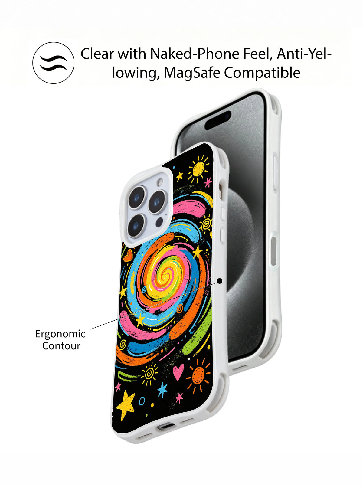 Pocket Sunshine colorful sun art iPhone 15 Pro case view 5