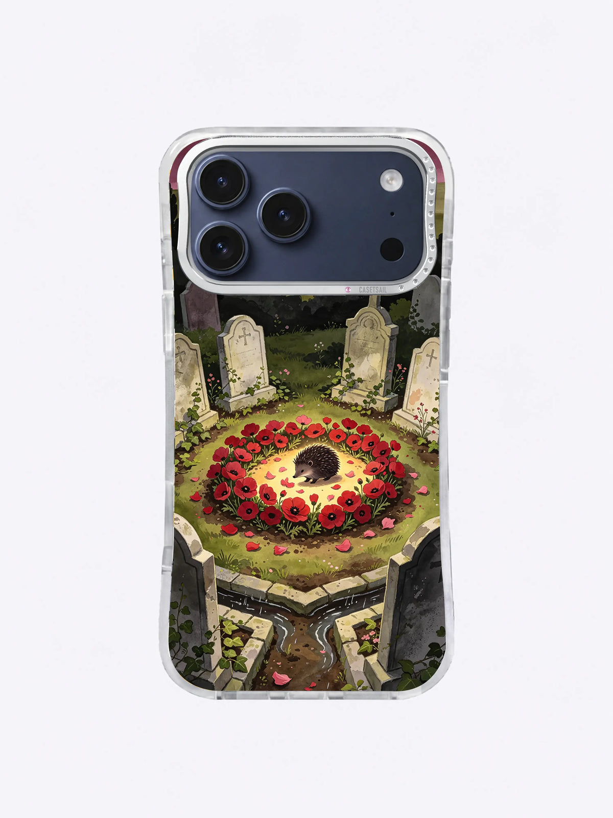 Moonlit Poppy Care hedgehog iPhone case