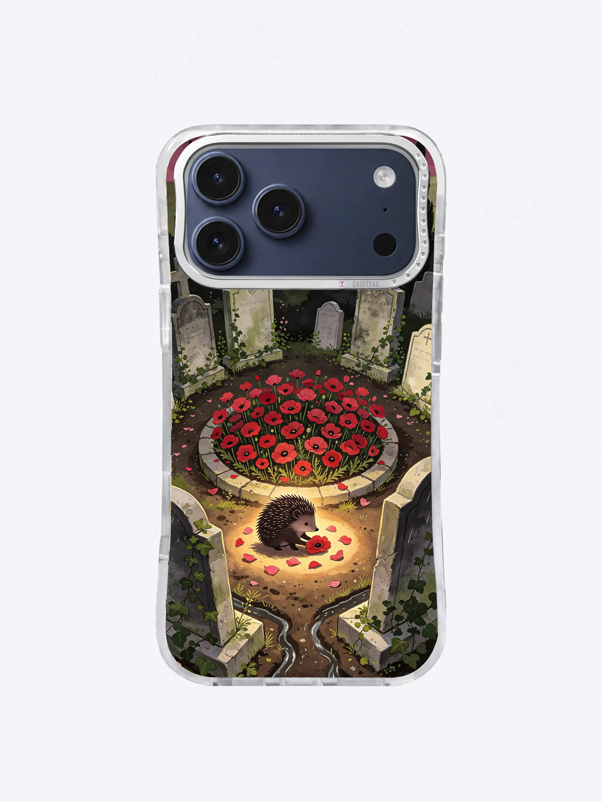 Crimson Memorial Bed gothic floral iPhone case