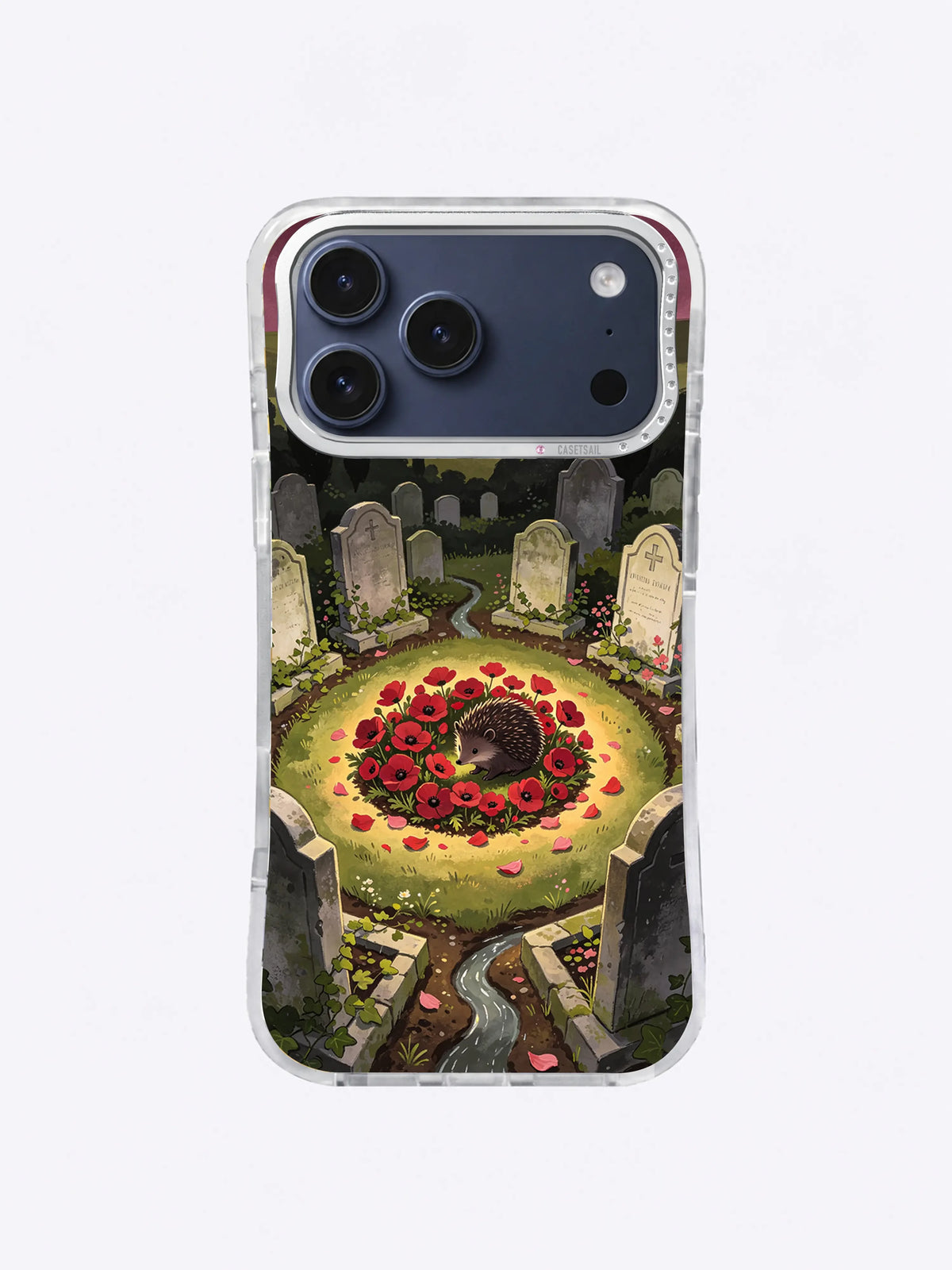 Rain Channel Flower Ring hedgehog iPhone case