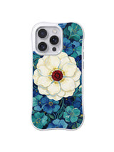 Sapphire Ivory Bloom pattern on iPhone 15 Pro case