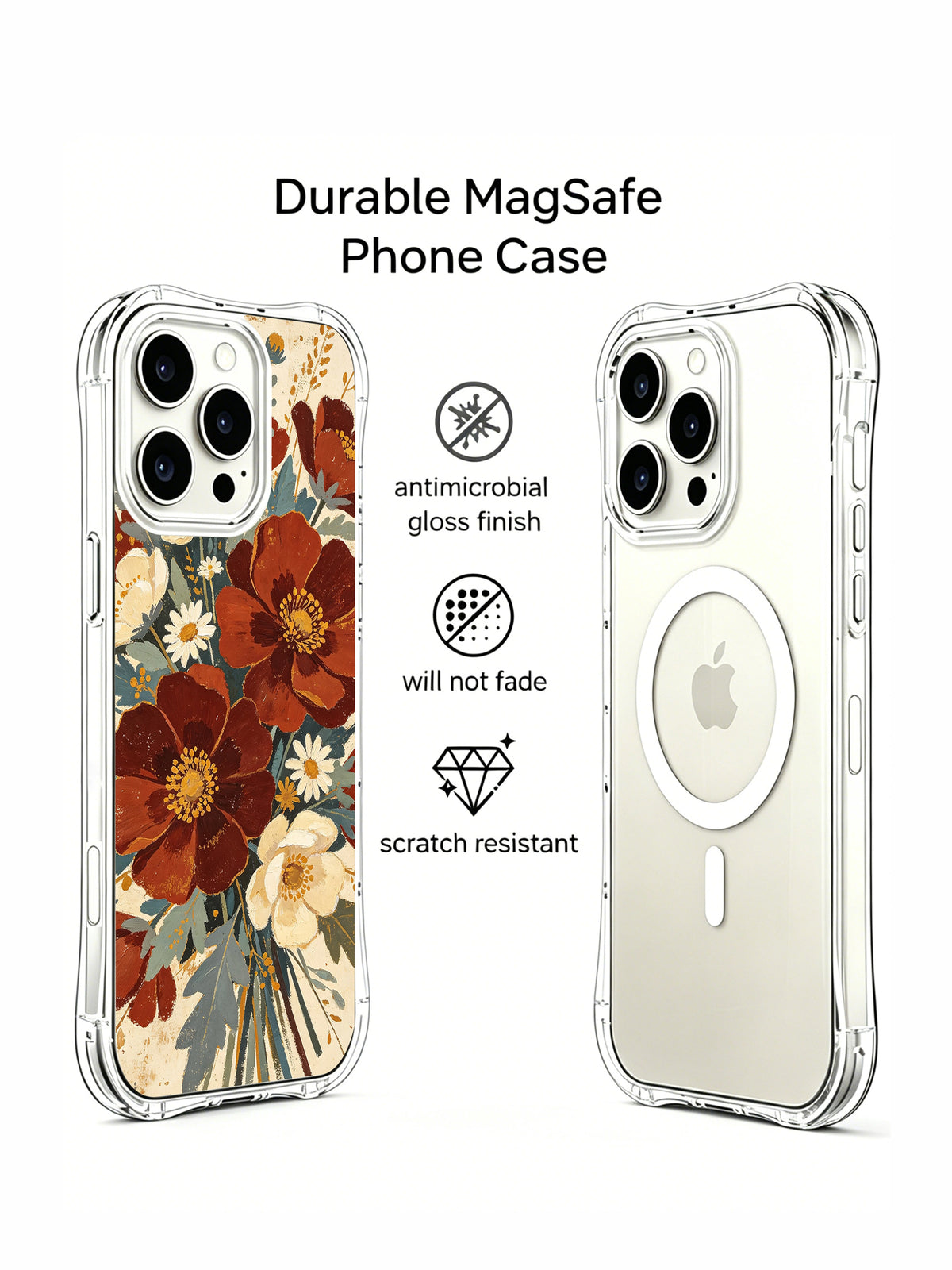 Prairie Heart Bouquet iPhone 15 Pro case product view 3