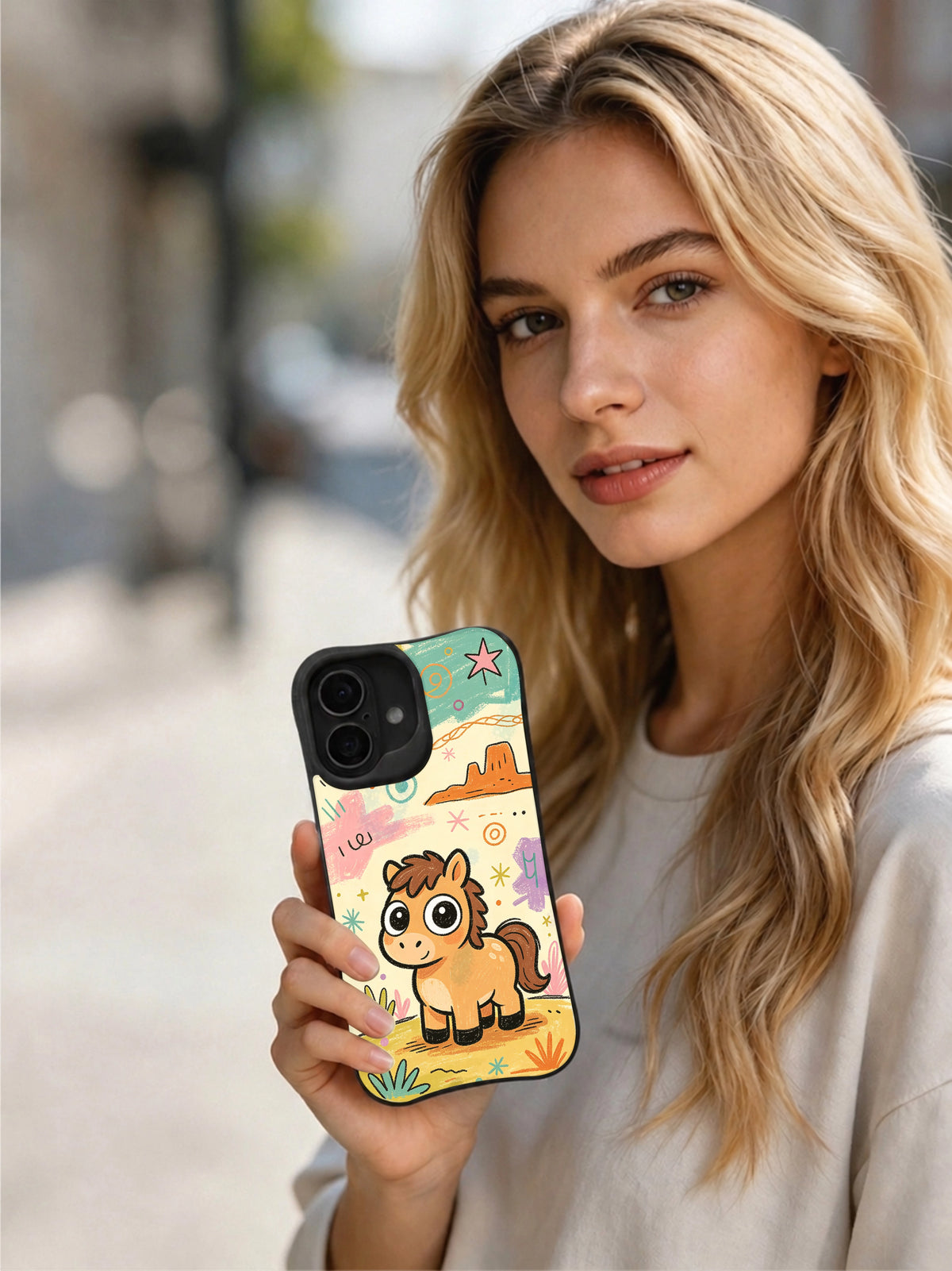Prairie Pony aesthetic phone case lifestyle