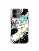 Prism Veil layered surreal portrait iPhone 17 case front view