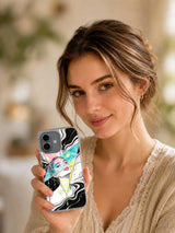 Prism Veil artistic phone case lifestyle portrait