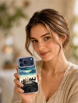Procession to the Eclipse iPhone case lifestyle scene