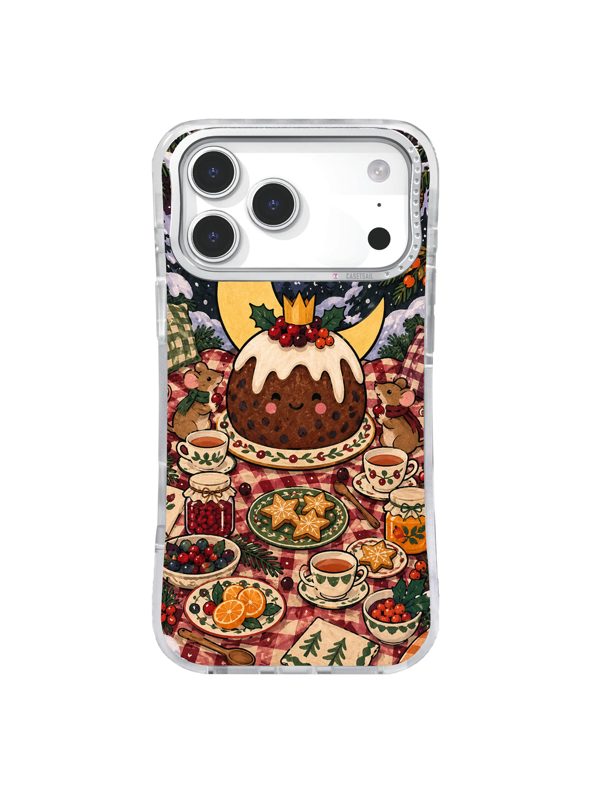 Crowned Pudding Moon Pudding Moon Picnic iPhone 17 Pro Max case pattern