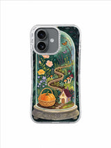 Pumpkin Basket Greenhouse cottagecore artwork on an iPhone case
