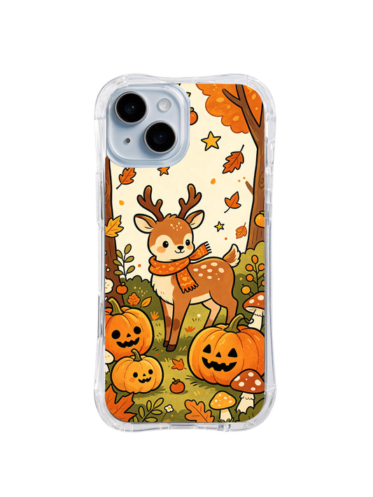 Pumpkin Deer Autumn Waltz iPhone 14 case front view