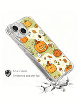 Pumpkin Garden Friends iPhone 14 case corner protection view