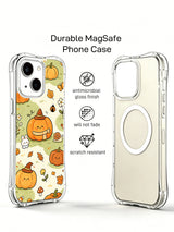 Pumpkin Garden Friends iPhone 14 case MagSafe detail