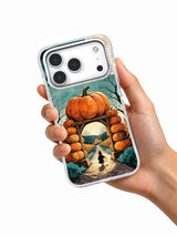 The Pumpkin Gate of Courage iPhone 17 Pro case in hand