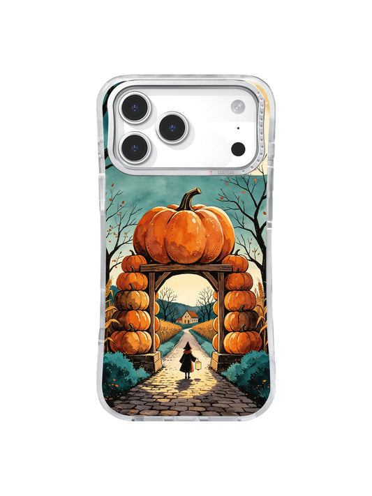 Lantern Road Gateway pumpkin arch iPhone 17 Pro case