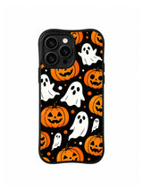 Pumpkin ghost companions iPhone 13 Pro Max case front close-up