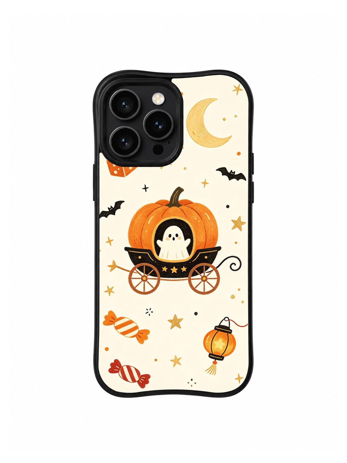 Pumpkin Moon Parade iPhone 14 Pro case front view