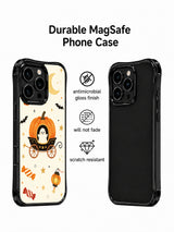 Pumpkin Moon Parade black protective iPhone 14 Pro case