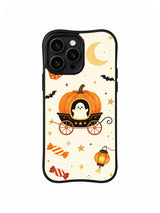Pumpkin Carriage Night pattern iPhone 14 Pro case