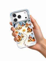 The Golden Flower in Pumpkin Snow iPhone case held in hand
